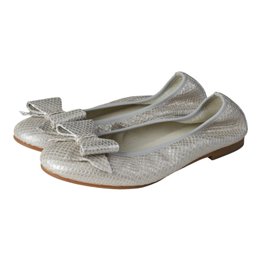 1184 - Beige Soft Leather Flats for Girl by London Kids London Kids