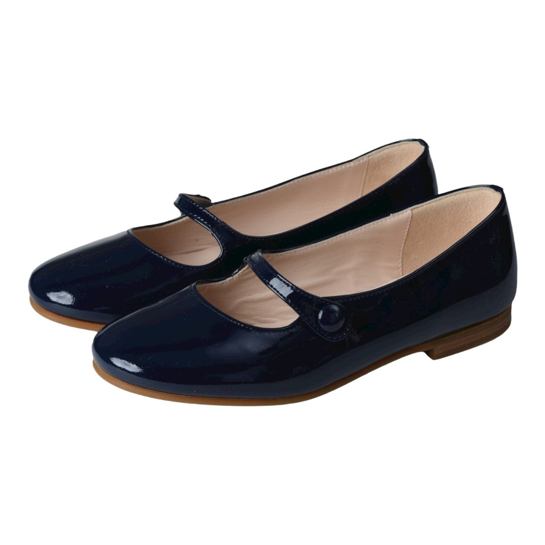 1469 - Navy Patent Leather Strap for Girl by London Kids London Kids