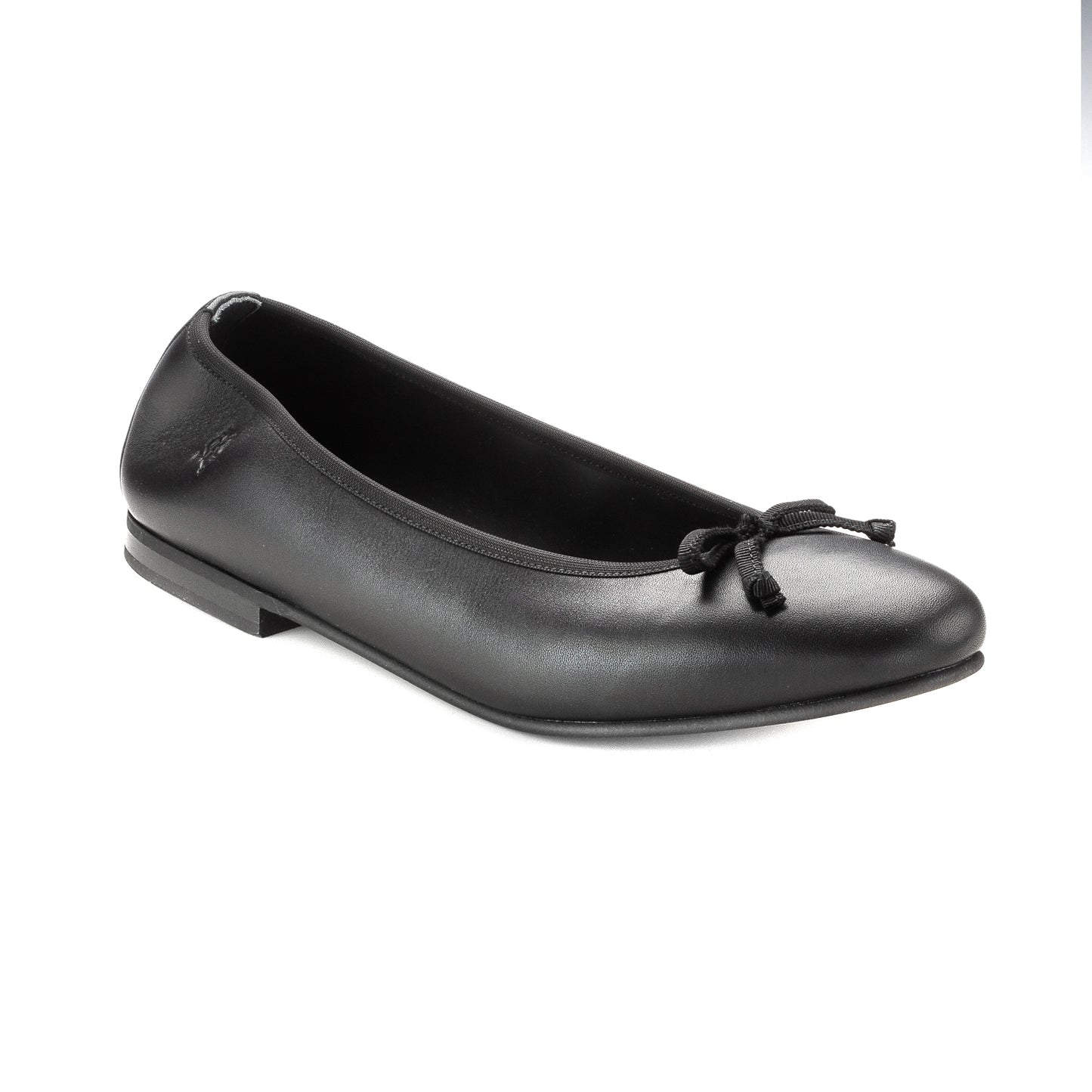Stylish black soft leather flats for girls, teens, and women by London Kids.