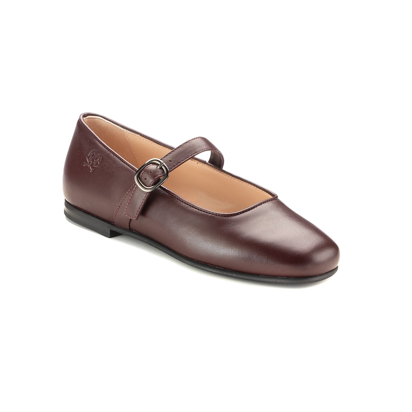 1651 Wine Leather Girls Mary Jane Dress Shoe