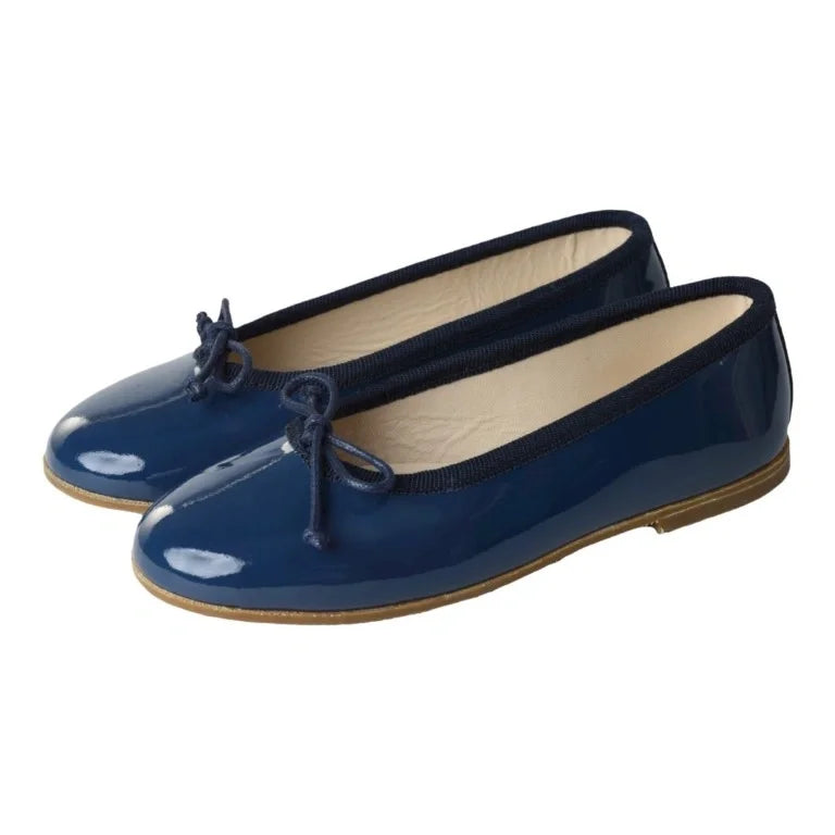 Navy Patent Leather Flats for Girl Teen Women by Galluci