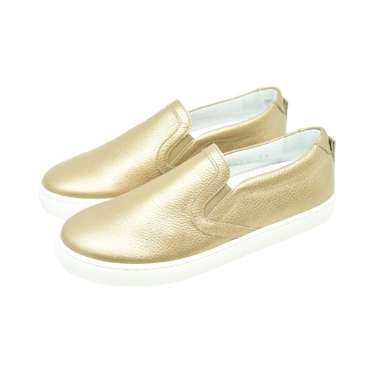 19607 - Beige Soft Leather Sneaker for Girl by Beberlis Beberlis