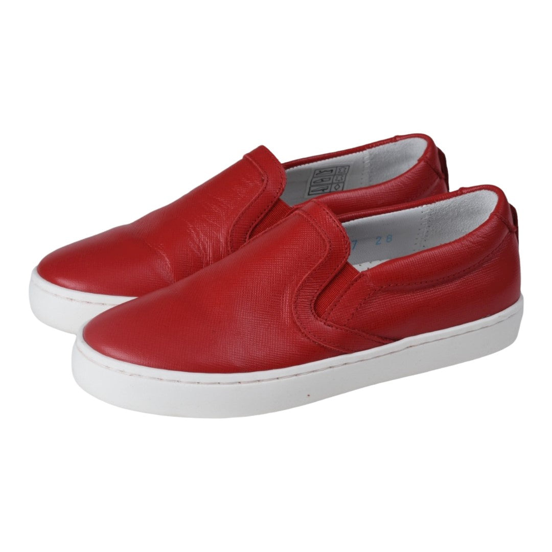 19607 - Red Soft Leather Sneaker for Girl by Beberlis Beberlis