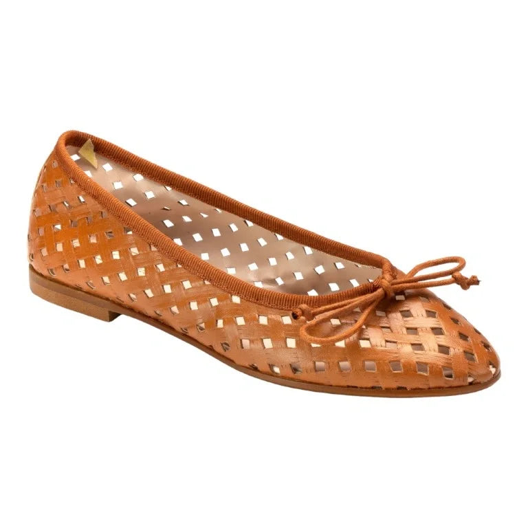 Tan Soft Leather Flats for Girl/Teen/Women by Beberlis