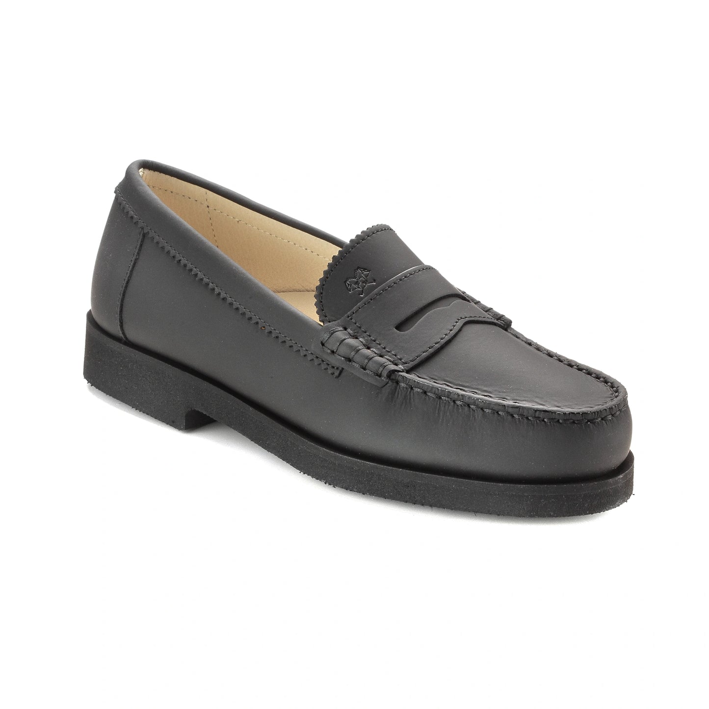 2525 Black Sahara Girls School Loafer made in Italy
