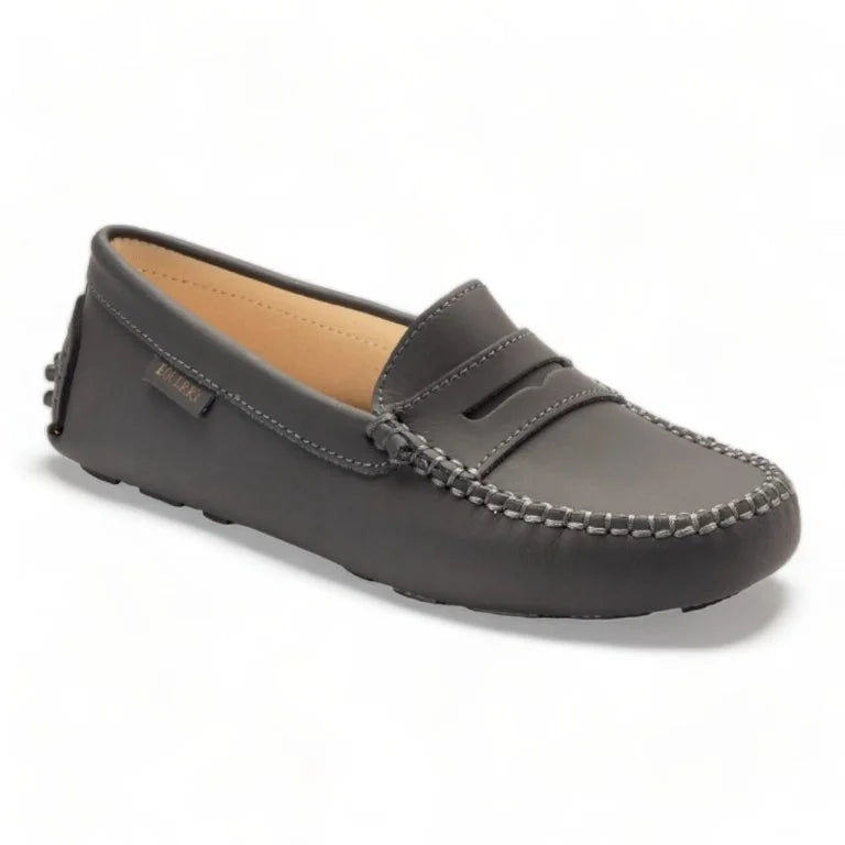 Image of Grey Sahara Girls Mocassin Loafer, made in Italy