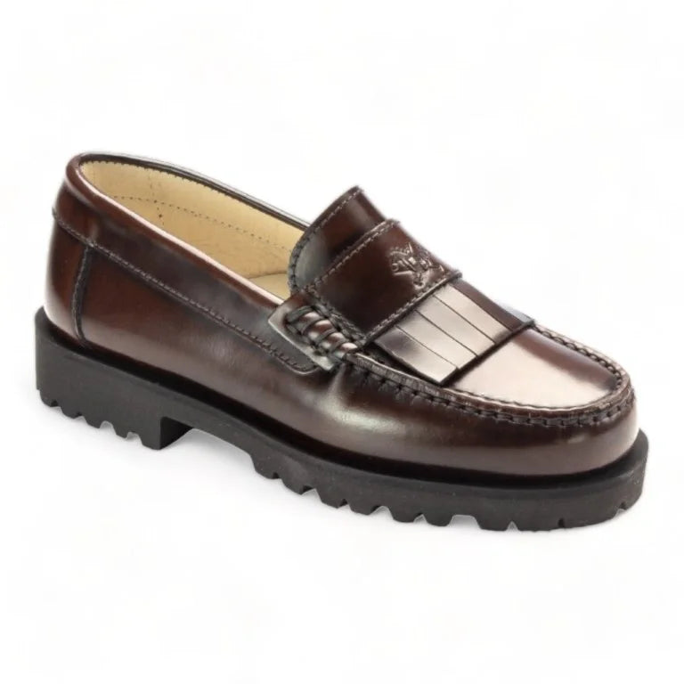 brown dress shoes for kids Boys Logan Waxed Leather Lace Up Shoes