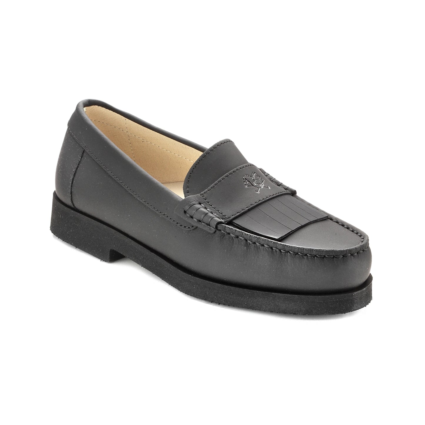 Black Sahara Girls Loafer Tassle, made in Italy, perfect for casual and dress occasions