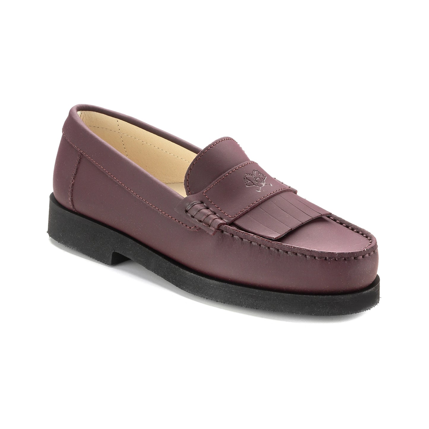 2645 Bordo Sahara color Girls Loafer Tassel, Italian craftsmanship