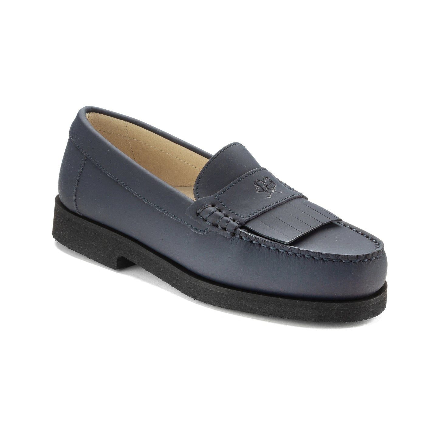Navy Sahara Girls Loafer Tassle crafted in Italy