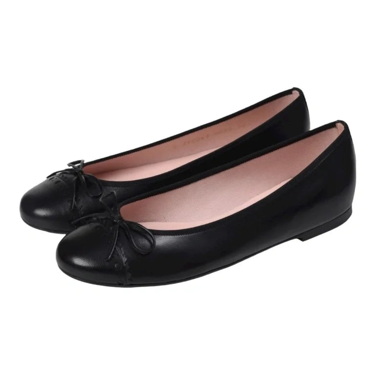 Black Soft Leather Flats for Teen/Women by Pretty Ballerinas