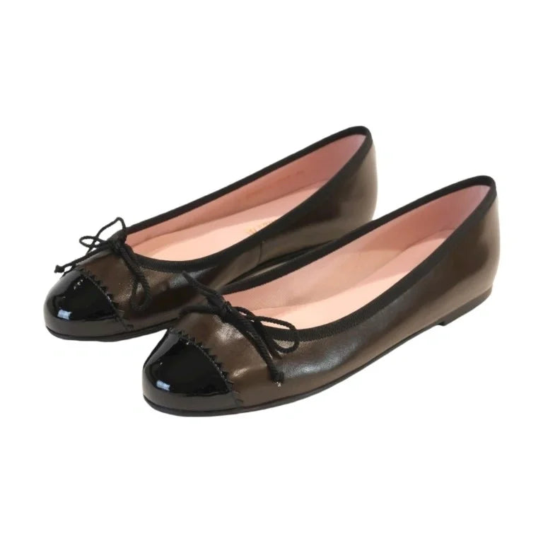 49139 - Brown Soft Leather Flats for Teen/Women by Pretty Ballerinas Pretty Ballerinas