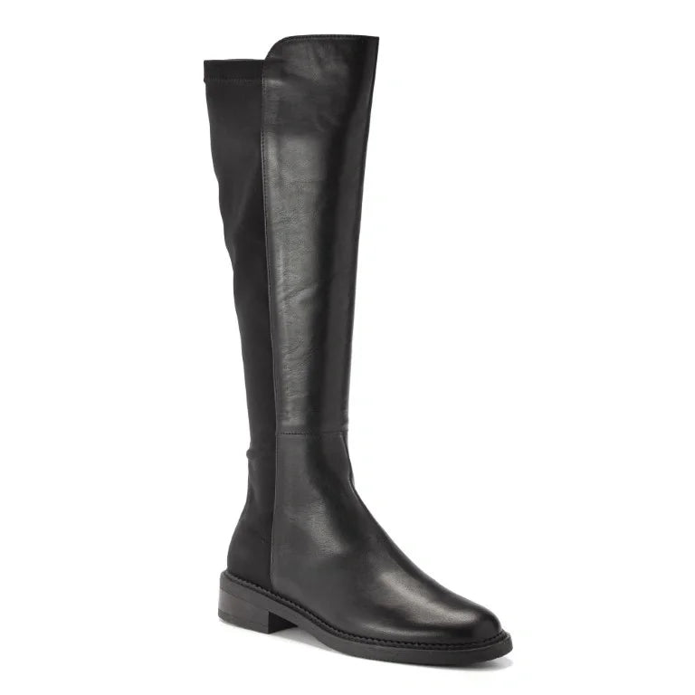 Black Leather Half Half Ladies Boot for teens and women, made in Spain