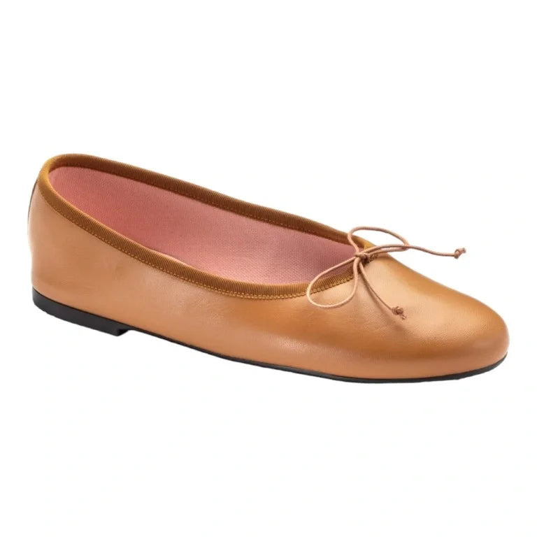 49788 sadle leather teens bow shoe flat design made in Spain