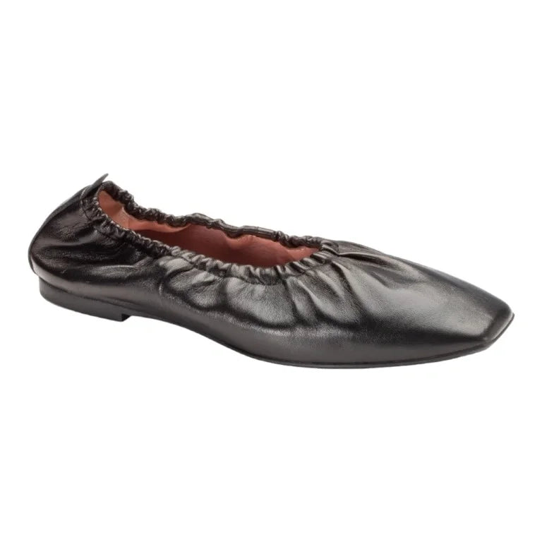 49872 Black Leather Teens Elastic Shoe