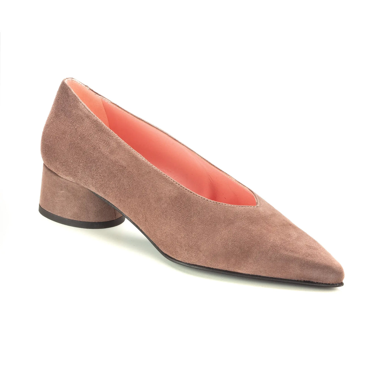 51871 Taupe Dark Suede Teens Heel made in Spain