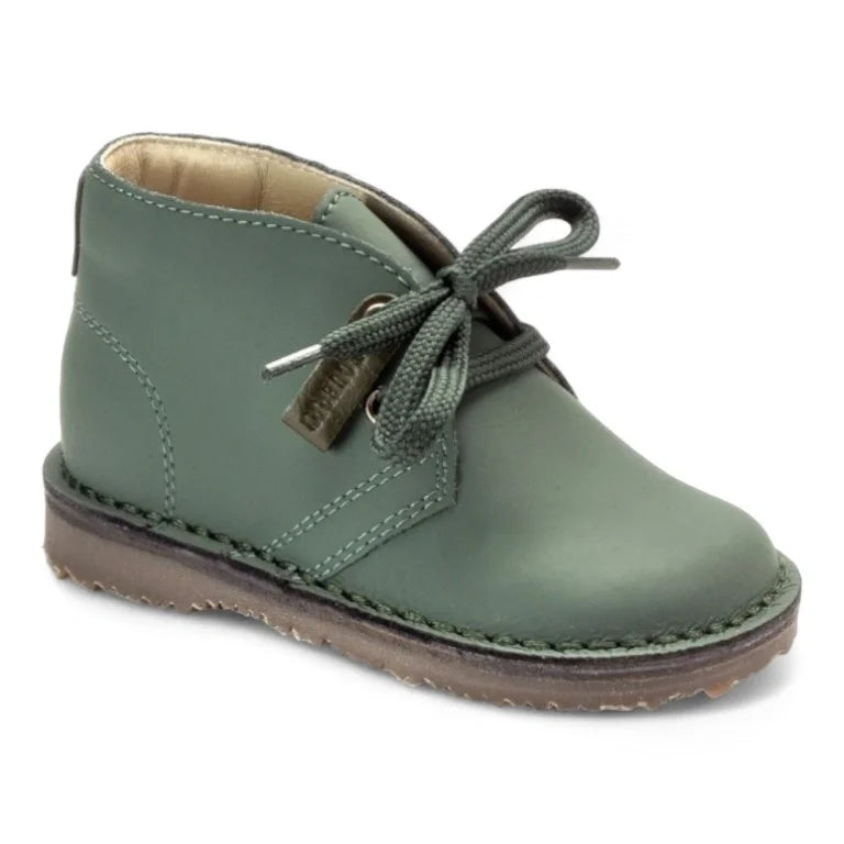 Olive Green Sahara Leather Lace for Baby/Boy/Girl by London Kids 22 / Olive Green Olive Green Sahara Leather Lace for Baby/Boy/Girl by London Kids 22 / Olive Green