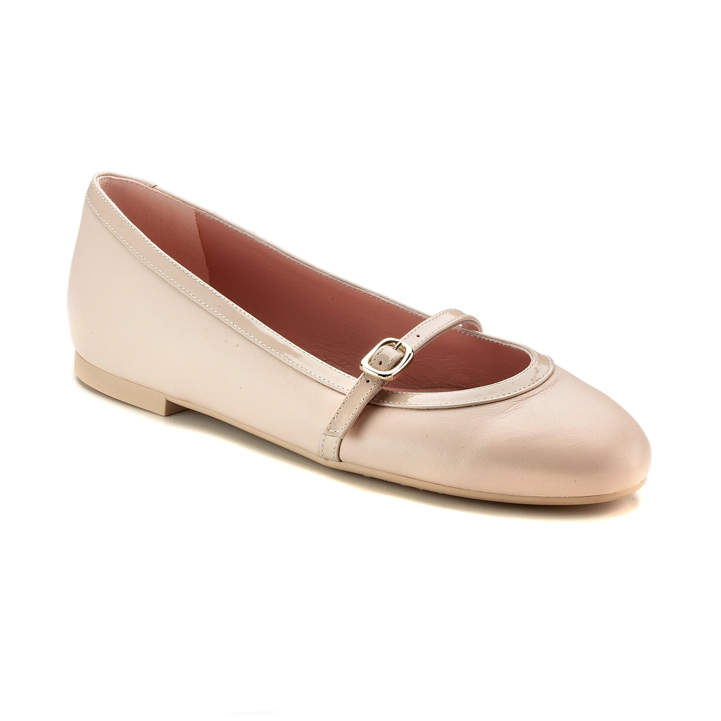 52532 Rose Leather Girls Summer Bow Shoe with a bow detail