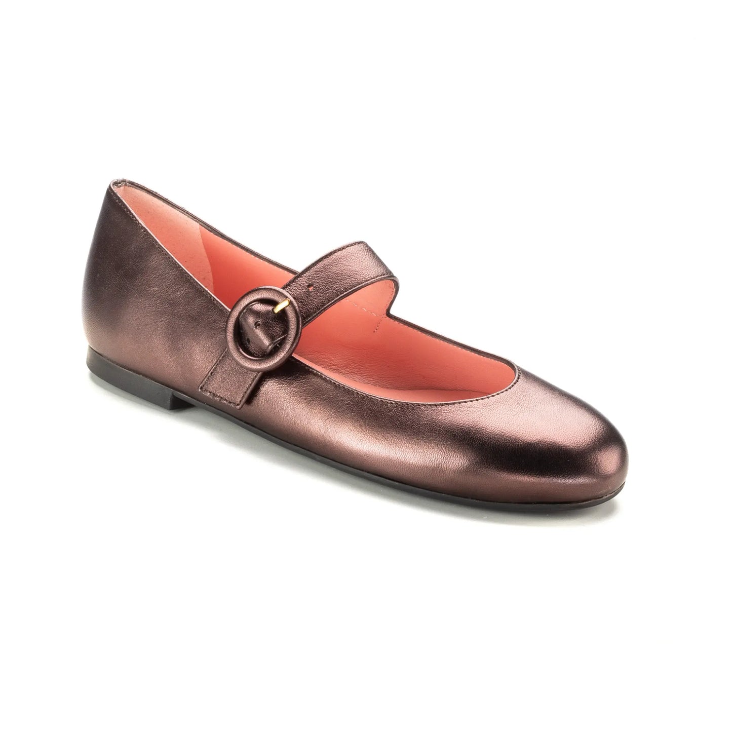 Bronze Teens Mary Jane flat shoe, made in Spain