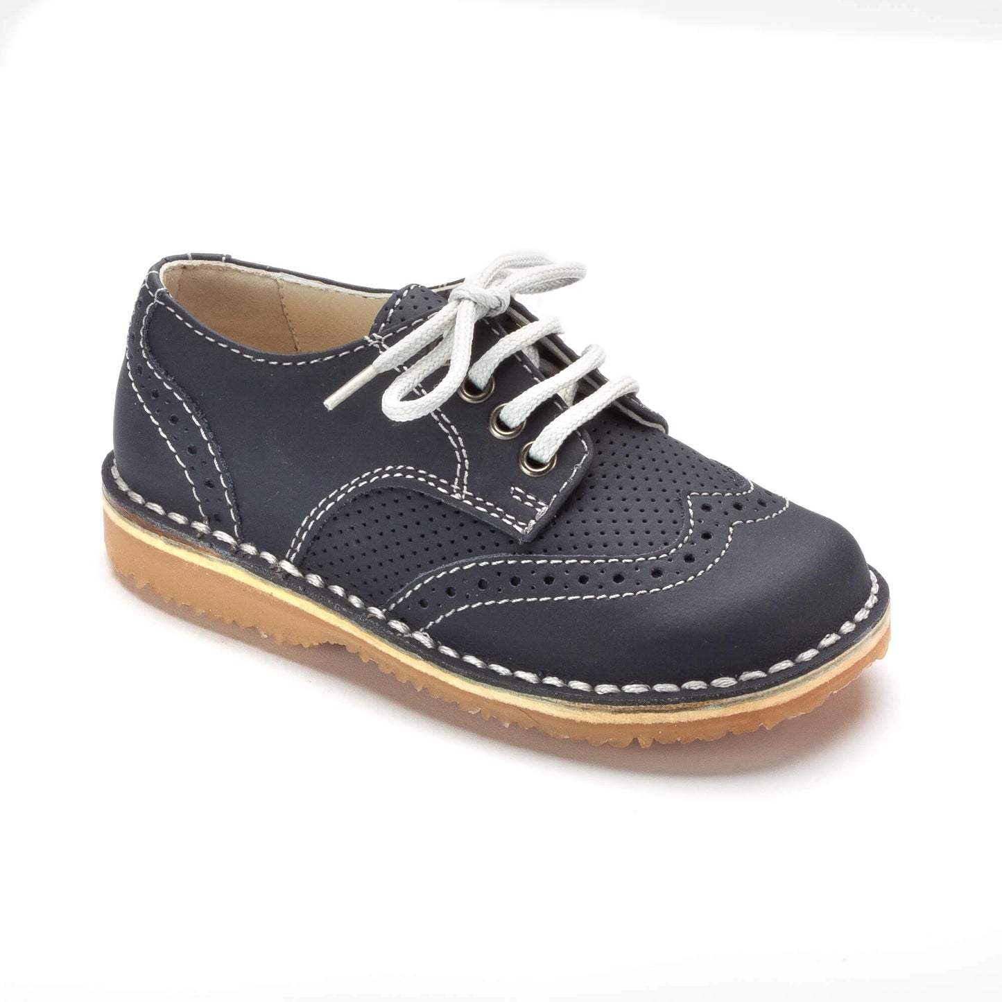 Image of 575 Navy Sahara Boys Summer Oxford shoes