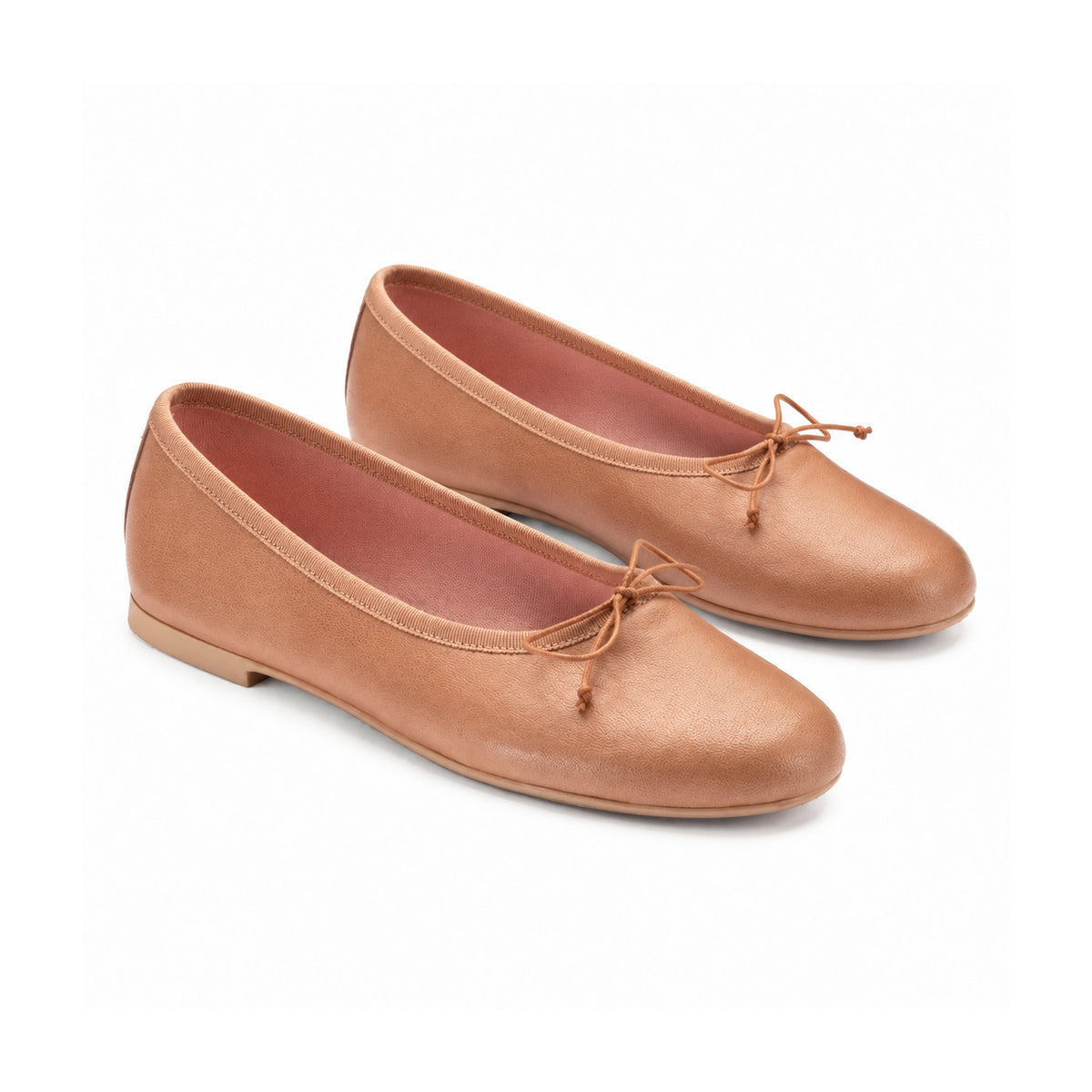 49909 - Soft Pink Leather Teens Bow Shoe