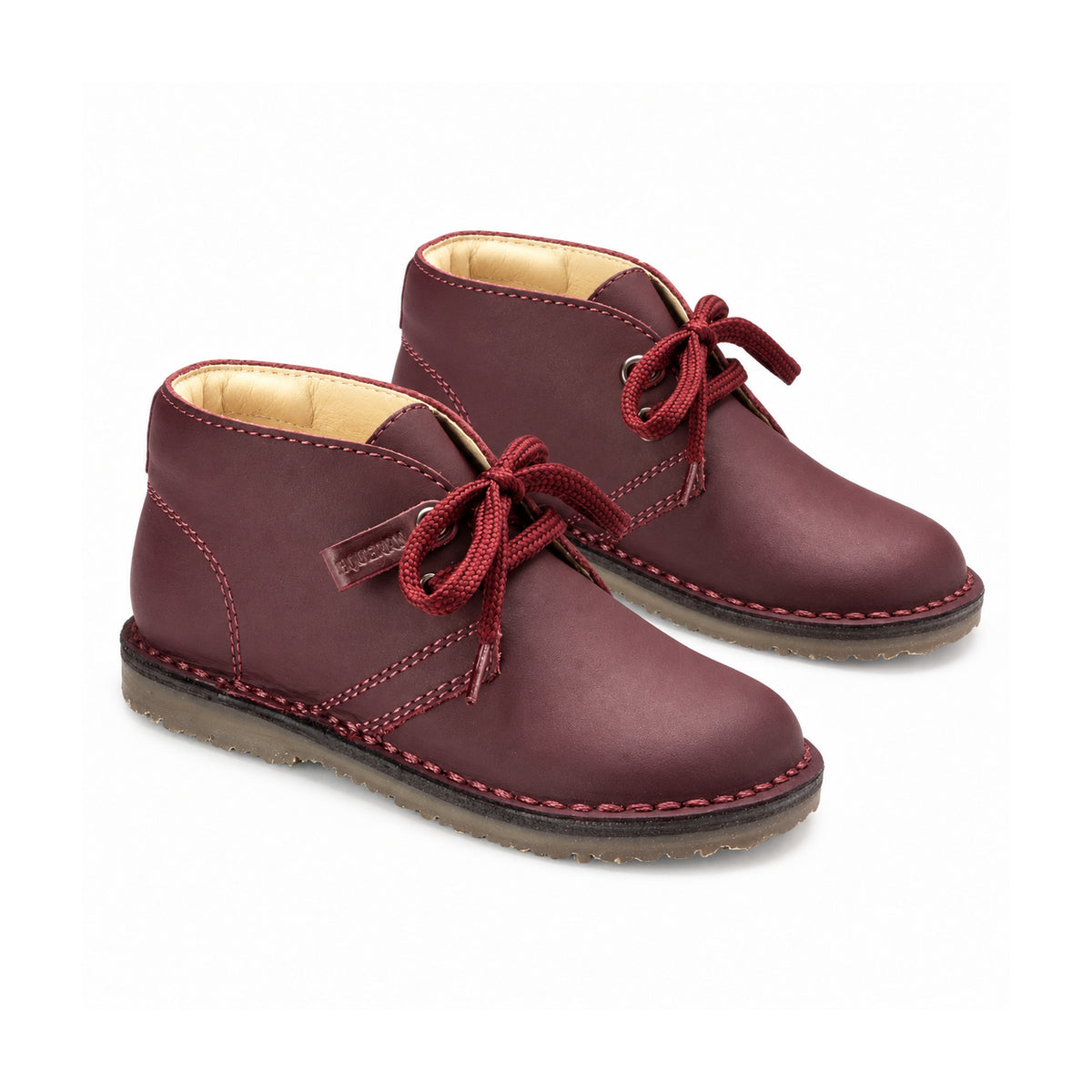 522 - Bordo Sahara Leather Lace for Toddler/Boy/Girl by London Kids