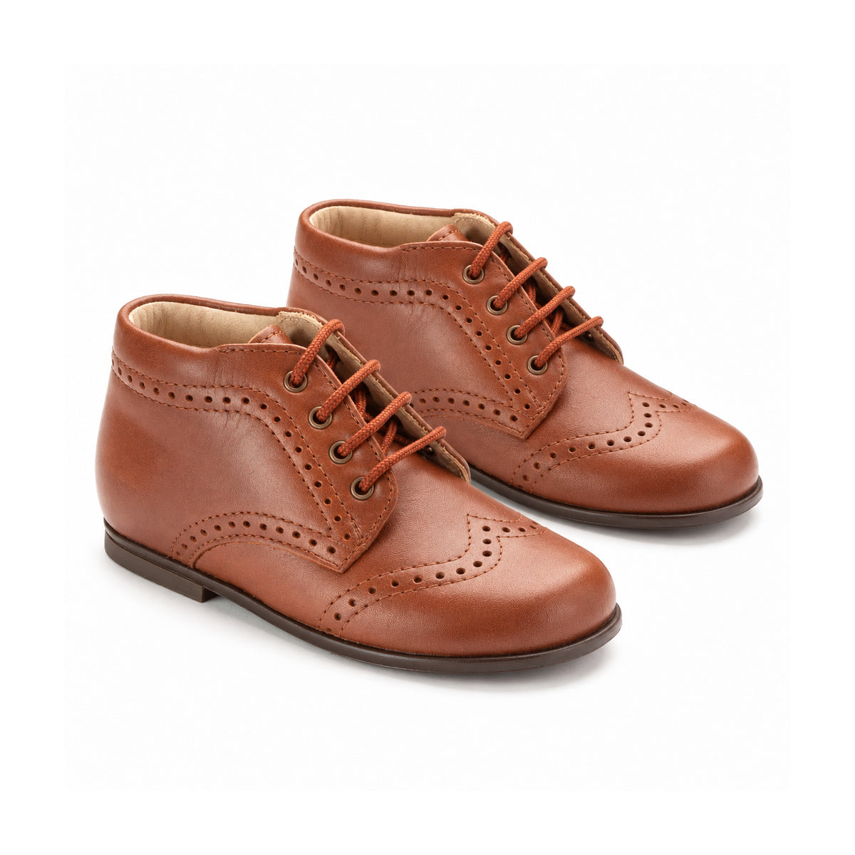 Lavi - Brown Soft Leather Lace for Toddler by Beberlis