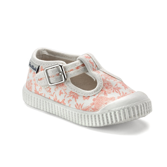 Pink baby sneaker soft for toddler girl made in Spain