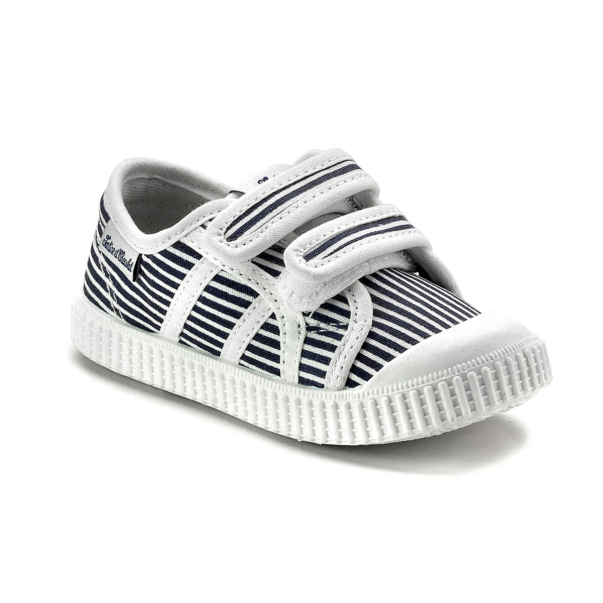 EASY Blue White Stripes Soft Baby Sneaker from Spain