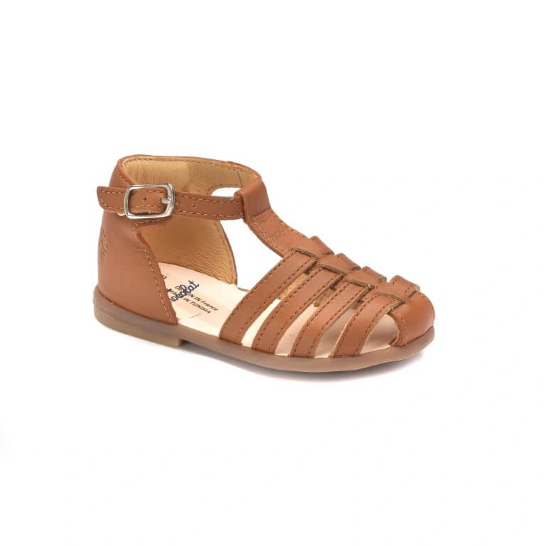 Ares saddle leather strap baby sandal made in Spain
