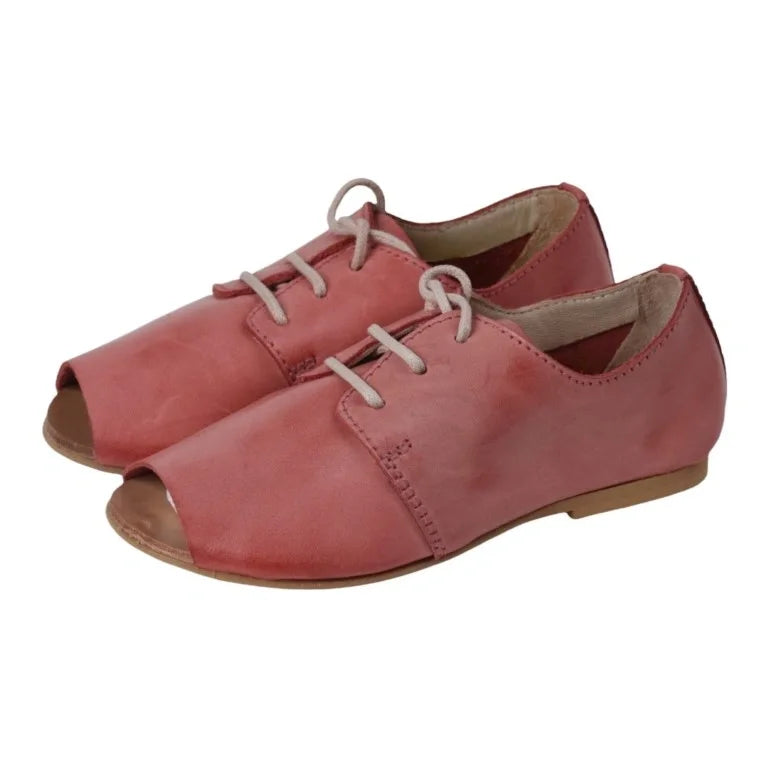 Red Soft Leather Lace for Girl by Manuela de Juan – London Kids Shoes