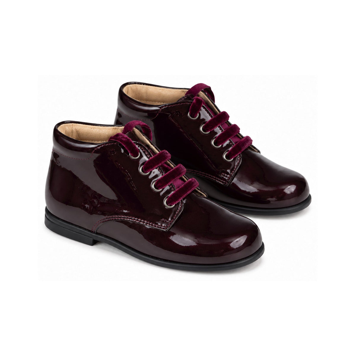 Bordo Patent Leather Lace for Toddler by Beberlis