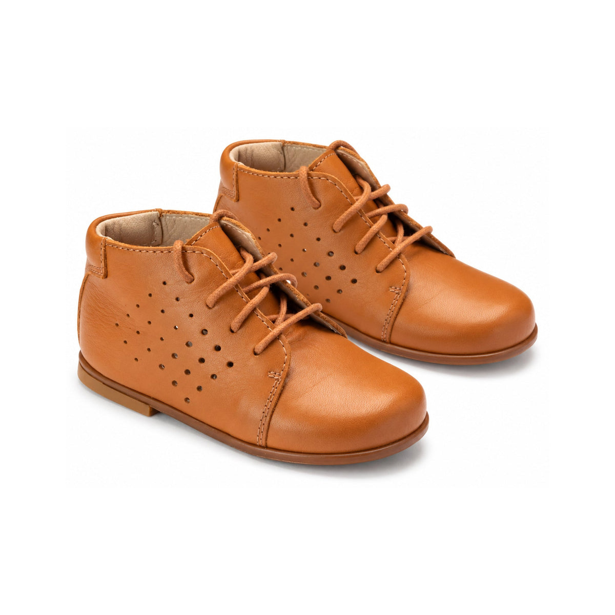 Tan Soft Leather Lace for Toddler by Beberlis