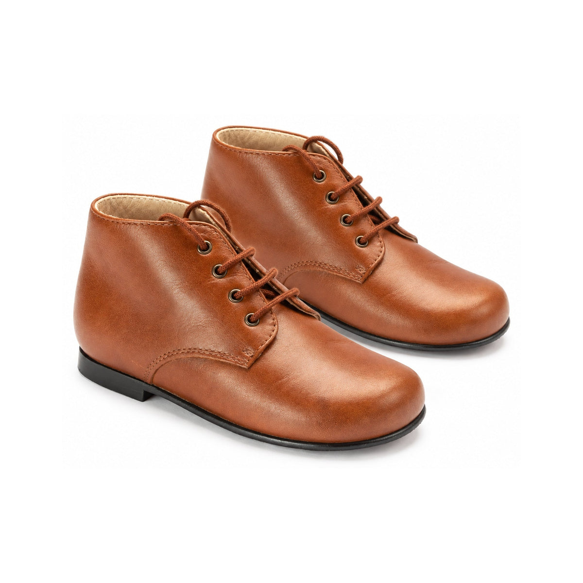 Tan Soft Leather Lace for Toddler by Beberlis