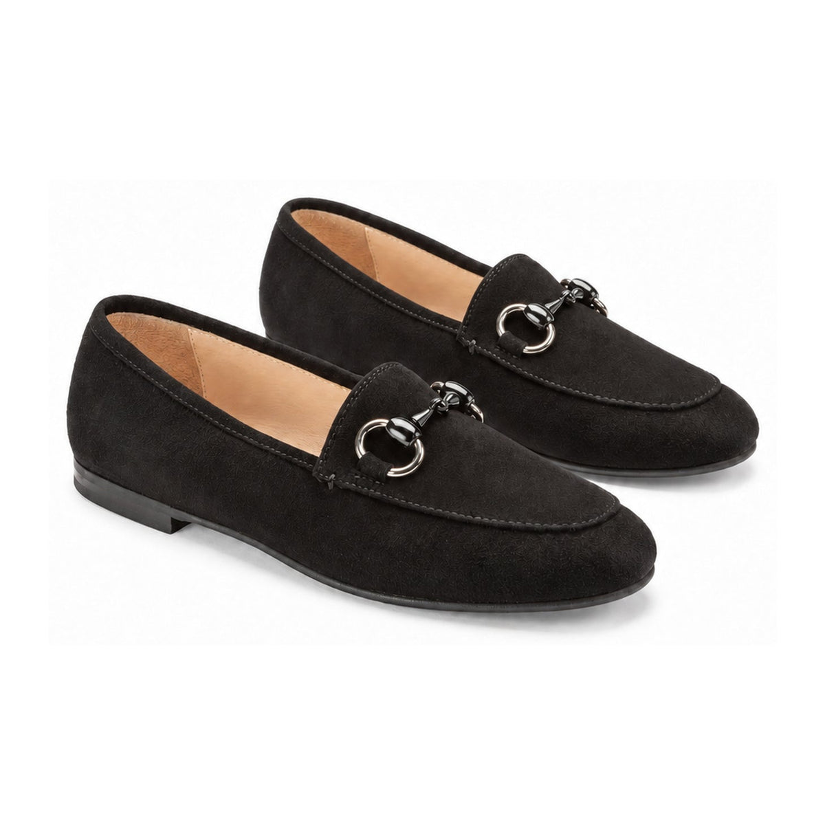 Black Suede Flat Loafer for Girl/Boy by London Kids