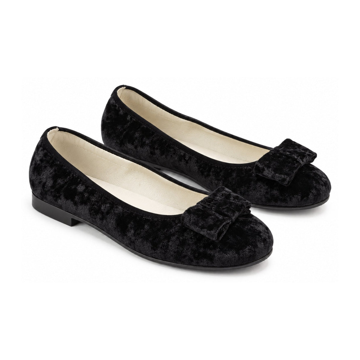 Black Velvet Flats for Girl/Teen/Women by London Kids