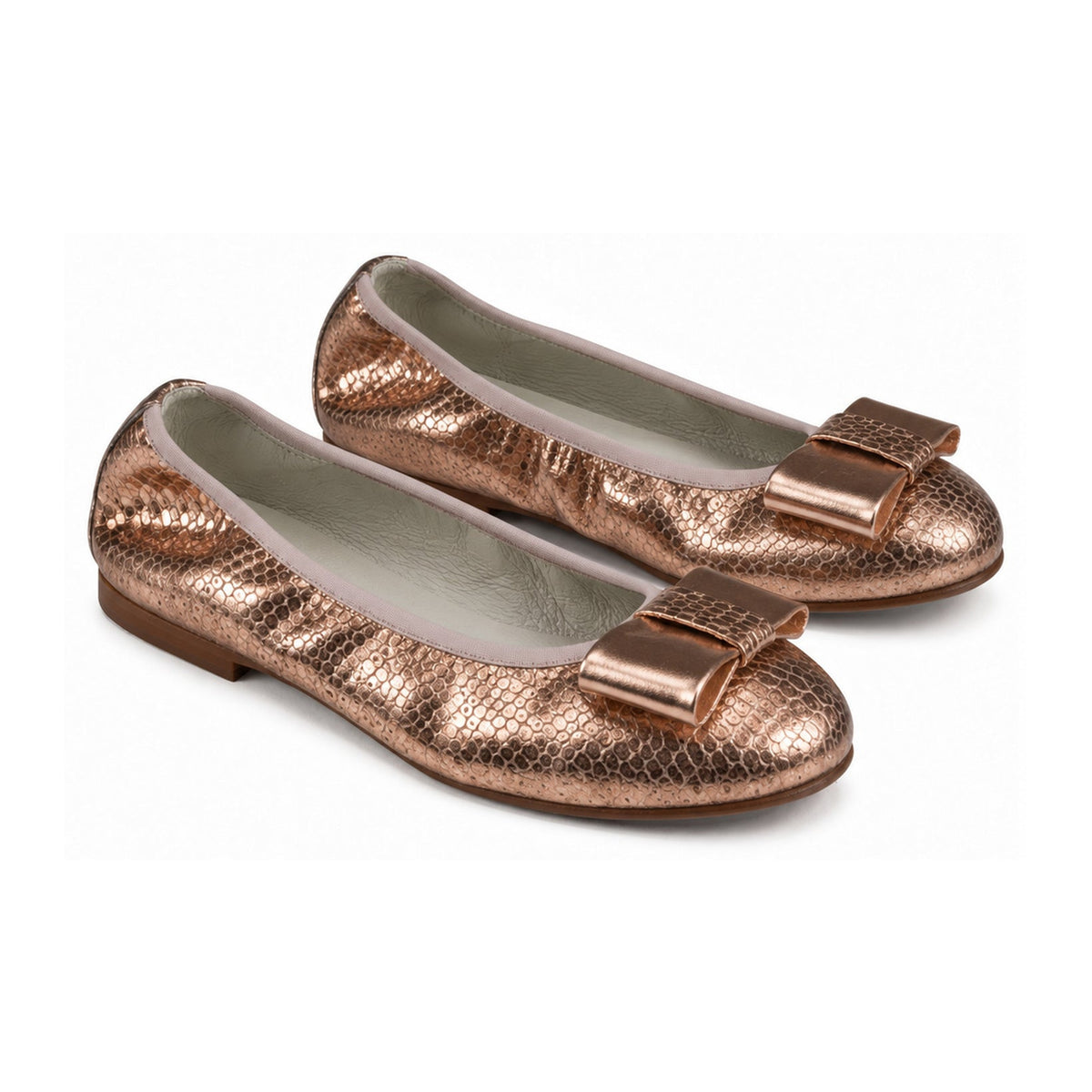 Pink Soft Leather Flats for Girls, Teens & Women by London Kids