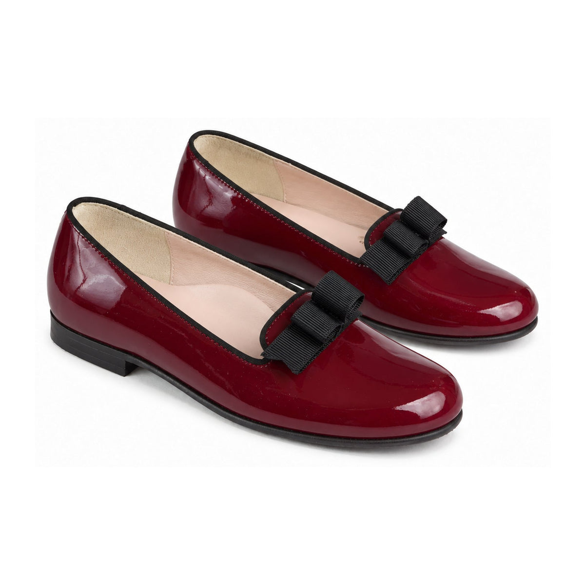 Bordo Patent Leather Smoking Loafer for Girl by London Kids