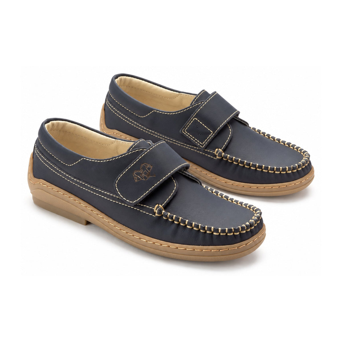 Navy Sahara with Beige Stitch