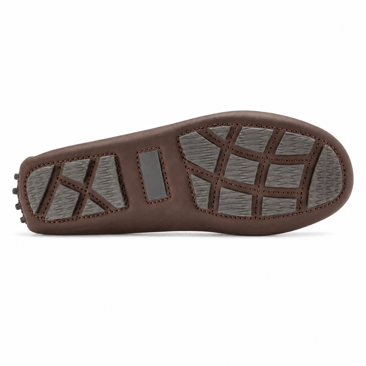2582 - Brown Sahara Girls Mocassin Loafer — sole bottom view