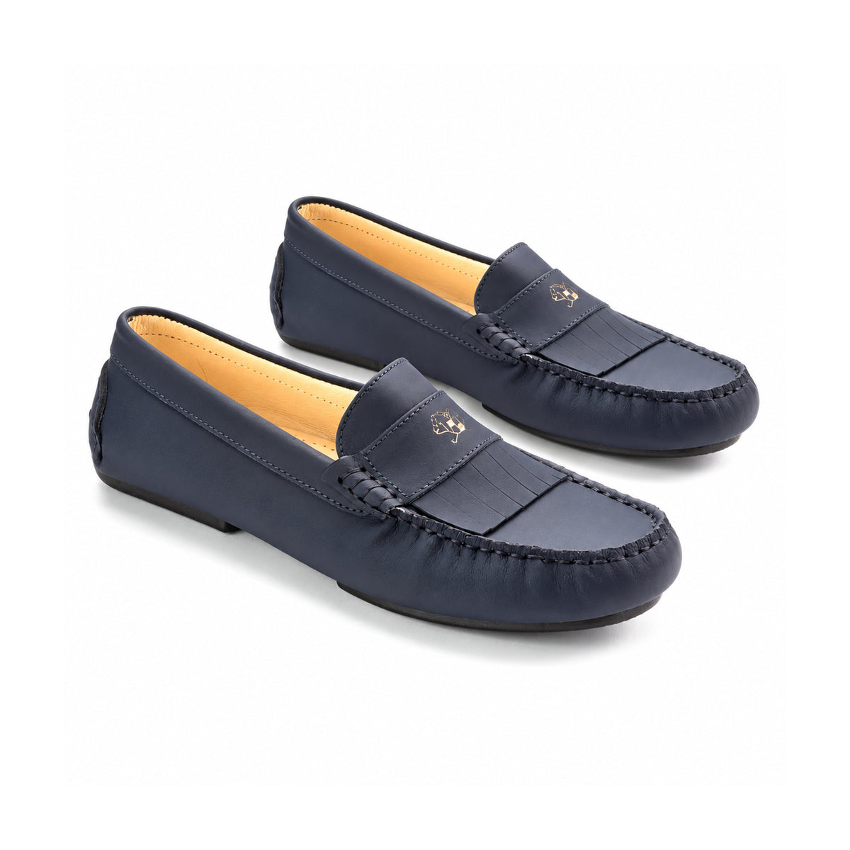 Navy Sahara Mocassin Fringe Style for Girls