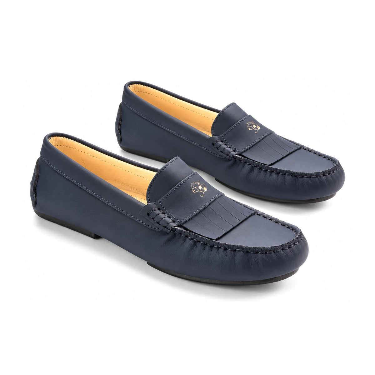 Navy Sahara Mocassin Fringe Style for Girls