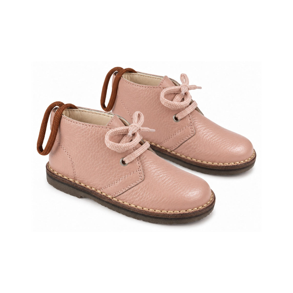 Pink Soft Leather Lace for Toddler/Boy/Girl by London Kids