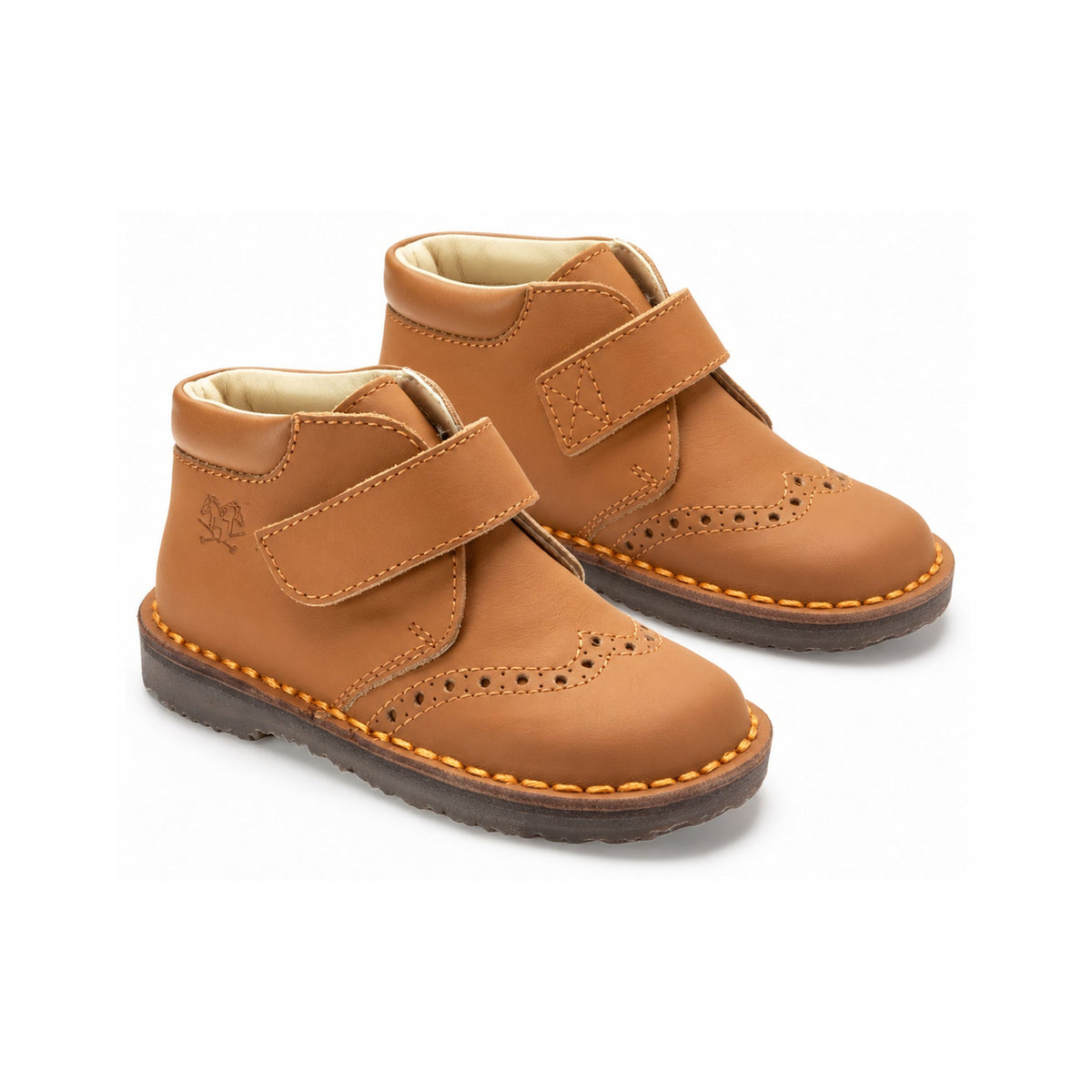 Tan Sahara Leather Velcro for Toddler/Boy by London Kids
