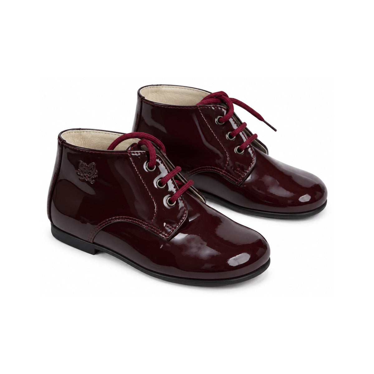 Bordo Patent Leather Lace for Toddler/Girl by London Kids