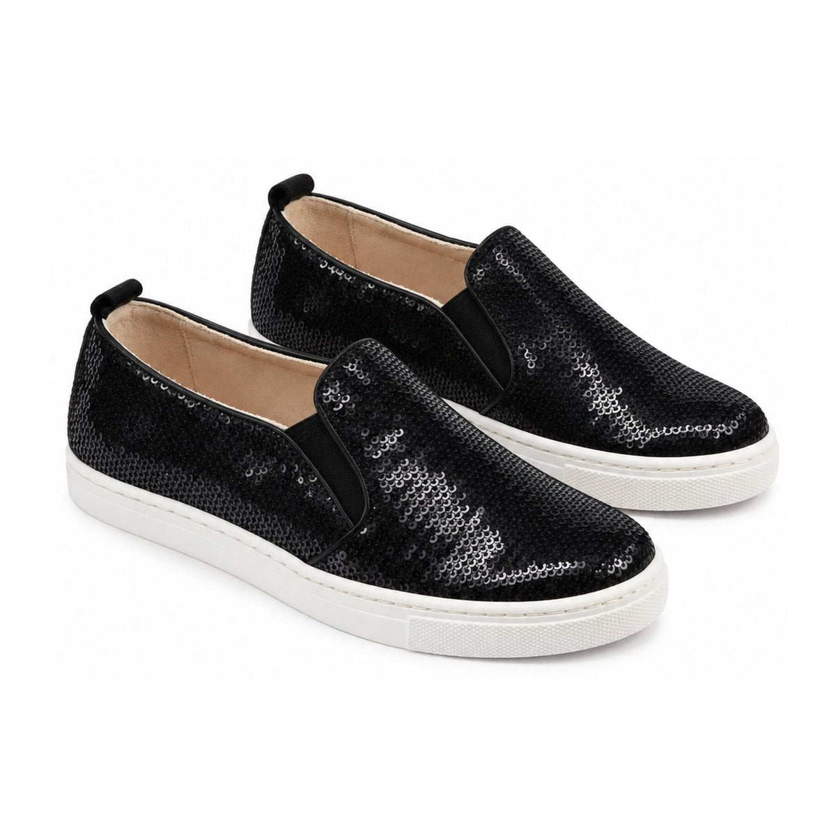Black Glitter Sneaker for Girl by London Kids