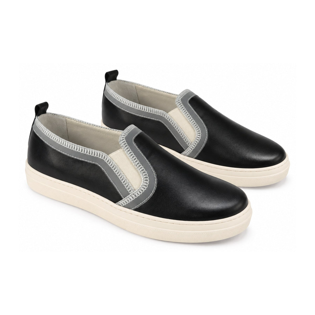 Black Soft Leather Sneaker for Girl by London Kids