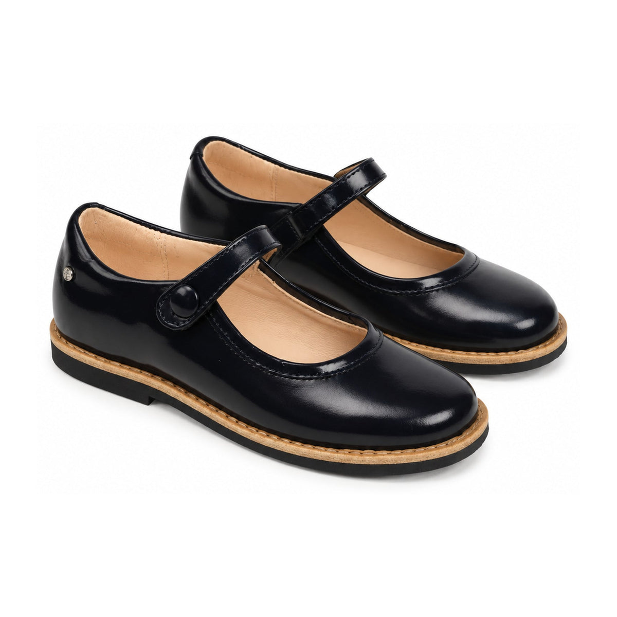Navy Polished Leather Strap for Girl by Manuela de Juan