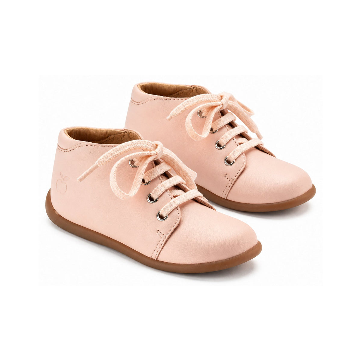 Pink Leather Baby High Shoe