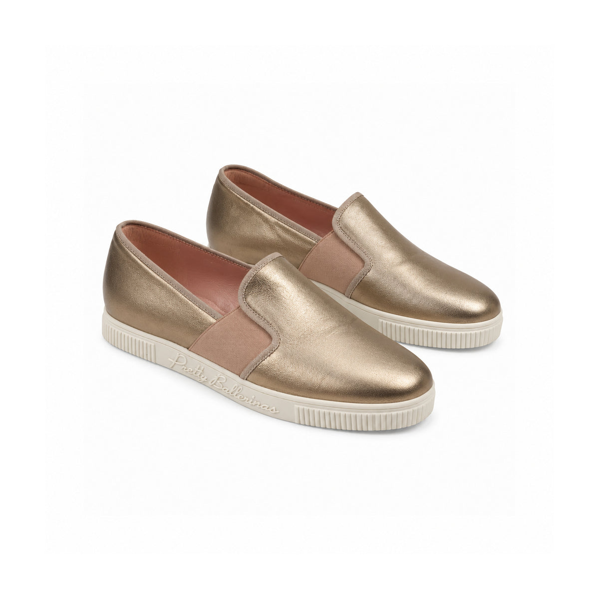 Gold Soft Leather Sneaker for Teen/Women by Pretty Ballerinas